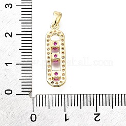Brass Micro Pave Cubic Zirconia Pendants&nbsp;KK-V011-30G-C