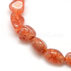 Nuggets Natural Crackle Agate Beads Strands&nbsp;G-P031-M