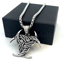 European 304 Stainless Steel Viking Trinity Knot Pendant Necklaces&nbsp;ND3231