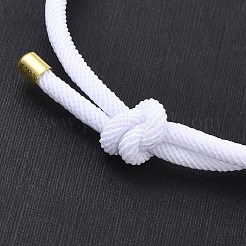 Adjustable Nylon Round Milan Cord Slider Bracelet Making&nbsp;FB-H001-01G-17
