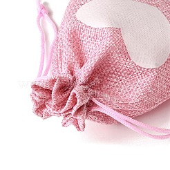 12Pcs 12 Styles Valentine's Day Printed Rectangle Burlap Cloth Packing Pouches&nbsp;X1-ABAG-U006-02C