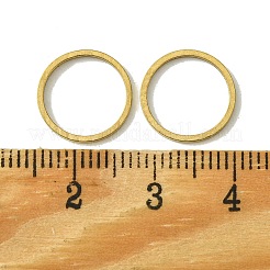 真鍮製フレームコネクター  カドミウムフリー＆ニッケルフリー＆鉛フリー  フラットリング  生（メッキなし）  12x1mm  内径：10.3mm&nbsp;KK-B085-12C-03