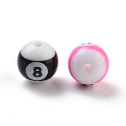 アクリルビーズ  ビリヤードラウンド  ミックスカラー  15.5x15mm  穴：3mm&nbsp;OACR-S140-03