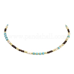 Synthetic Turquoise & Coconut Shell Beaded Necklaces & Dangle Earrings Sets&nbsp;SJEW-JS01356