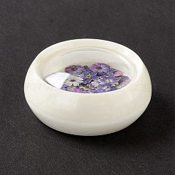 Diyクリスタルエポキシ樹脂材料充填  フラワーネイルアートスパンコール  工芸品作りのため  使い捨てプラスチックボックス付き  青紫色  5~7x5~7x0.1mm&nbsp;DIY-E036-20
