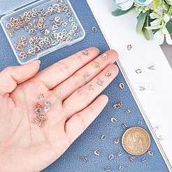 160個 4色 304ステンレススチールペンダントベイル  ティアドロップ  ミックスカラー  5.5x4x3mm  穴：2.5x3mm  40個/カラー&nbsp;STAS-UN0022-70