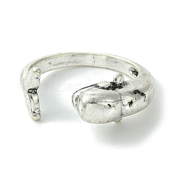 Whale Alloy Open Cuff Rings&nbsp;RJEW-K275-11AS