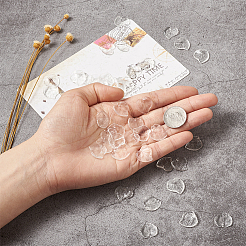 透明なアクリルパーツ  葉  透明  15x15x2mm  穴：1.5mm  100個/袋&nbsp;TACR-TA0001-01