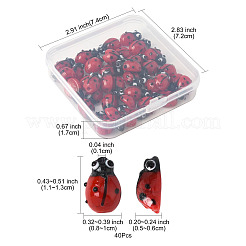 2 Strands Ladybug Handmade Lampwork Beads Strands&nbsp;LAMP-FS0001-53A