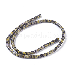 天然石オーシャンホワイトジェイドビーズ連売り  染め  コラム  ゴールド  4.5~5x2~2.5mm  穴：0.6mm  約165個/連  38cm&nbsp;G-I265-01A