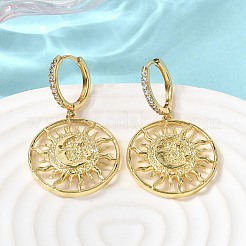 サンブラスフープピアス  長持ちメッキ  ラックめっき  鉛フリー＆カドミウムフリー  18KGP本金メッキ  43x25mm&nbsp;EJEW-H180-30B-G
