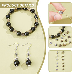 360Pcs 12 Styles Tibetan Style Alloy Beads&nbsp;FIND-NB0005-08