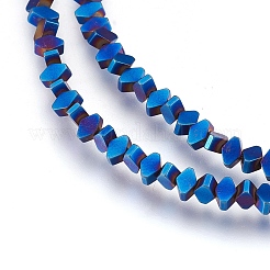 Electroplate Non-magnetic Synthetic Hematite Bead Strands&nbsp;G-I208-18F-E-S