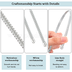 スチールスパイラルコルセット骨抜きステー  モデリングスティック  ステンレス鋼色  250x6.5x2mm  24個/袋&nbsp;DIY-BC0006-70