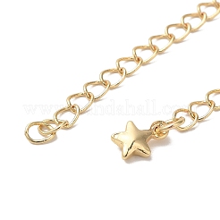 Rack Plating Brass Ends with Chain and Charms&nbsp;KK-F873-09LG