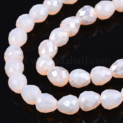 Electroplate Glass Beads Strands&nbsp;EGLA-T008-15B