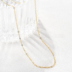 女性用 925 スターリングシルバー ケーブル チェーン ネックレス  18KGP本金メッキ  17.72インチ（45cm）&nbsp;STER-I021-05G