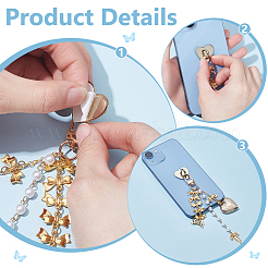 2Pcs 2 Styles Alloy Enamel Beads Pull Ring Rivets&nbsp;HJEW-UN00129