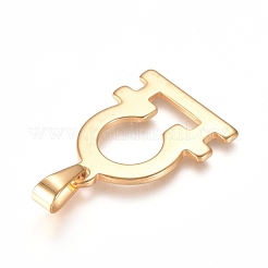 304ステンレスペンダント  星座/星座  ゴールドカラー  天秤座  31x25x1.5mm  穴：10x4mm&nbsp;STAS-L210-06A-G