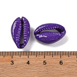 Baking Paint Cowrie Shell Beads&nbsp;SSHEL-M023-01G
