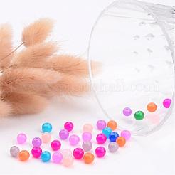 Mixed Imitation Jade Glass Round Beads&nbsp;X-DGLA-S076-6mm-M