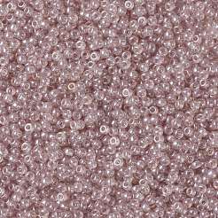 MIYUKIラウンドロカイユビーズ  日本製シードビーズ  8/0  （rr3502)透明タンツヤ  3mm  穴：1mm  約19000~20500個/ポンド&nbsp;SEED-G008-RR3502