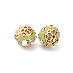 Handmade Resin Indonesia Round Beads&nbsp;IPDL-P005-07KCG-01