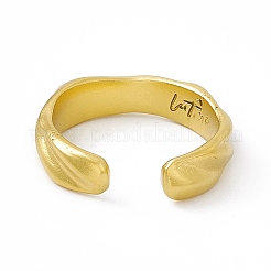 イオンプレーティング(IP) 304 ステンレススチール オープンカフリング 女性用  ラウンド  マットゴールドカラー  USサイズ[12]  5mm  内径：3/4mm&nbsp;RJEW-C060-43MG