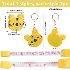 4Pcs 4 Styles ABS & Pvc & Iron Ruler&nbsp;AJEW-SC0003-87