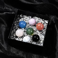 Natural & Synthetic Gemstone Healing Round Ornaments&nbsp;AJEW-FS0001-13A