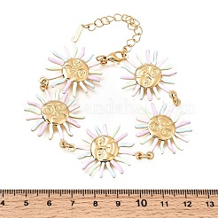 304 Stainless Steel Enamel Link Chain Bracelets for Women&nbsp;SA-K003-05G