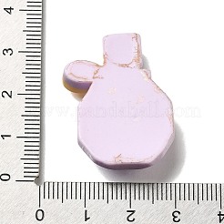 電気メッキ不透明樹脂カボション  香水瓶  ライラック  32x24.5x8mm&nbsp;LS-RESI-S10-03B