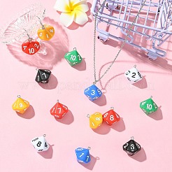 30Pcs 6 Colors Acrylic Pendants&nbsp;OACR-CJ0002-47