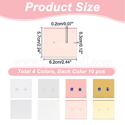 4 Colors Acrylic Single Earring Display Card&nbsp;ODIS-AR0001-05B