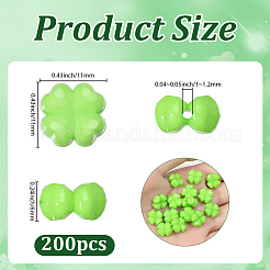 200Pcs Opaque Acrylic Beads&nbsp;OACR-SP0002-40C