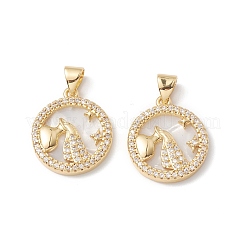 Rack Plating Brass Shell Pendants&nbsp;KK-D087-25G-03