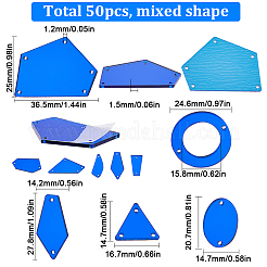 1Bag Sew on Mirror Rhinestones&nbsp;DIY-SC0022-66