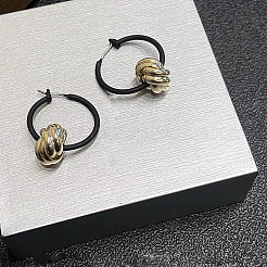 knot Alloy Hoop Earrings&nbsp;FS-WGC5F98-01