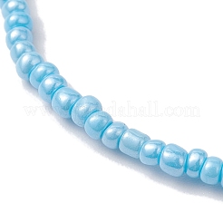 ガラスシードビーズアンクレット7個  弾性水晶の線で  ミックスカラー  内径：2-7/8インチ（7.2cm）  7個/セット&nbsp;AJEW-AN00580