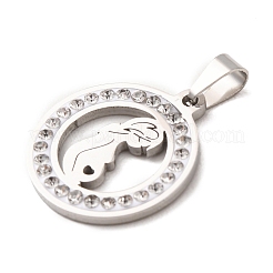 Mother's Day 304 Stainless Steel Enamel Pendants&nbsp;STAS-F368-02A-P
