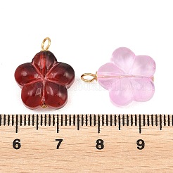 Brass & Glass Pendants&nbsp;GLAA-P079-05G-M