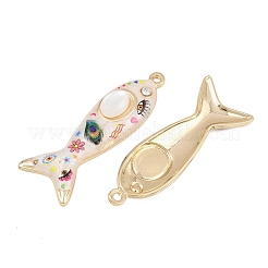 Printed Alloy Enamel Pendants&nbsp;RB-CBAA915-02G-06