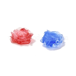蓄光半透明樹脂デコデンカボション  暗闇で光る花  ミックスカラー  7x3mm&nbsp;RESI-K036-03A