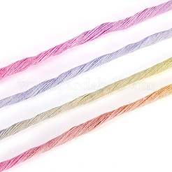 グラデーションカラーコットンコード  DIYクラフト用  カラフル  3.5mm  約21.87ヤード（20m）/バンドル&nbsp;OCOR-TAC0021-11C