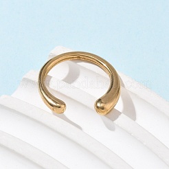 304ステンレススチールカフリング  イオンプレーティング（ip）  18KGP本金メッキ  4mm  内径：18mm&nbsp;RJEW-P150-17G