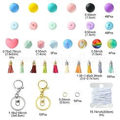 DIY Silicone Beaded Keychain Making Kit&nbsp;DIY-YW0008-61