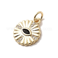 Brass Micro Pave Cubic Zirconia Charms&nbsp;KK-H089-31G