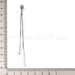 Brass Box Chain Ear Nuts&nbsp;KK-G510-04P