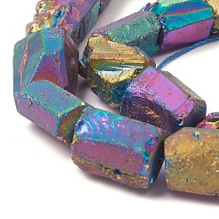 Electroplated Natural Quartz Crystal Beads Strands&nbsp;G-D0009-01B-05