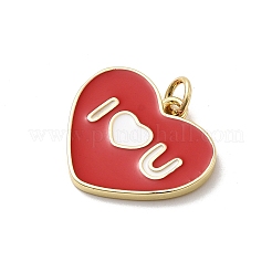 Brass Enamel Pendants&nbsp;KK-P338-36G